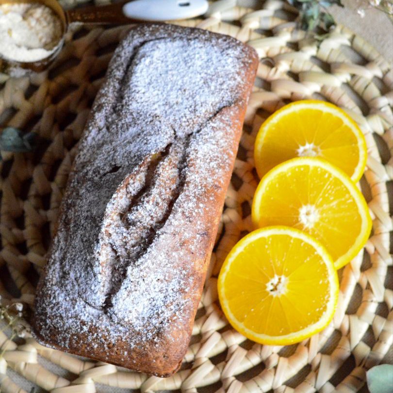 Budin naranja Keto.